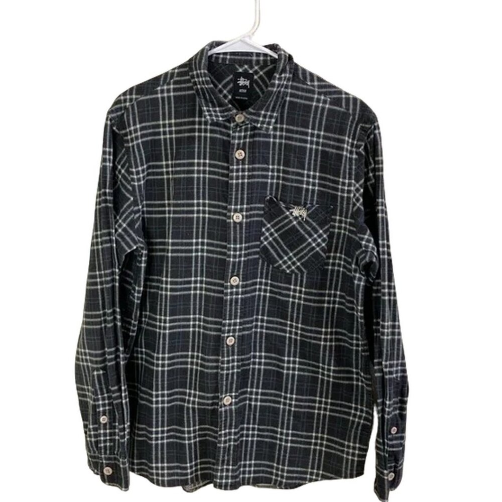 Stüssy‎ Plaid Flannel Button Down Shirt Men’s Medium – Casual Streetwear